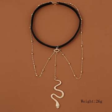 Zeshimb Boho Snake Thigh Chain Gold Serpent Leg Chain Snake Pendant Leg Chain Animals Statement Thigh Chain Festival Summer Beach Body Chain Jewelry for Women