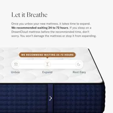 DreamCloud Premier 14" Queen Mattress - Luxury Hybrid Memory Foam - 365 Night Trial - 7 Premium Pressure-Relieving Layers - Forever Warranty - CertiPUR-US Certified