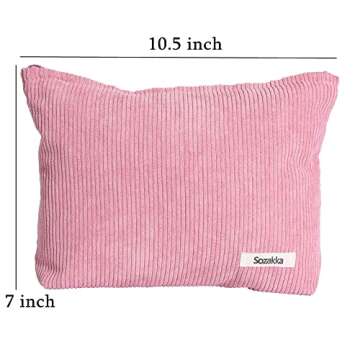 LYDZTION Velvet Makeup Bag Cosmetic Bag for Women,Large Capacity Canvas Makeup Bags Travel Toiletry Bag Accessories Organizer,Pink