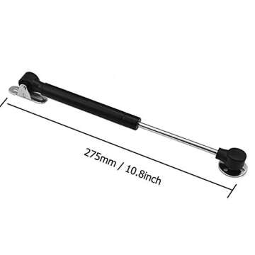 LC LICTOP 6 Pcs Soft Close Lid Support 80N Hydraulic Gas Spring Cabinet Door Safety Lift Support (Bl...