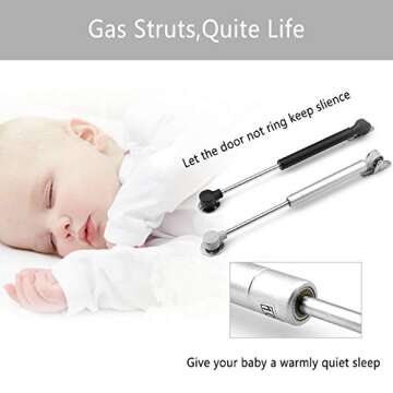 LC LICTOP 6 Pcs Soft Close Lid Support for Cabinets