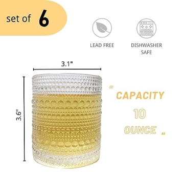 Vintage Hobnail Cocktail Glasses Set of 6