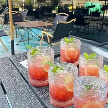 Vintage Hobnail Cocktail Glasses Set of 6