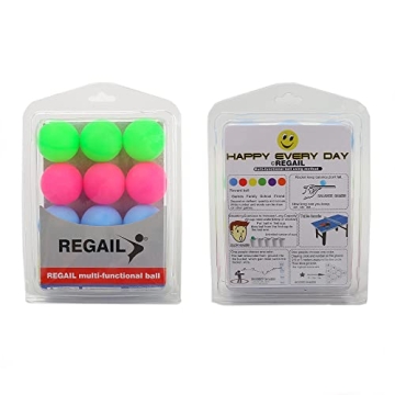 DONGKER 12 PCS Colored Ping Pong Balls for Every Occasion