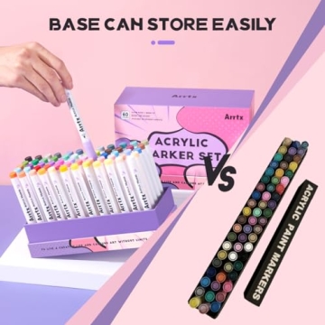 Arrtx 60 Colors Acrylic Paint Markers - Vibrant Art Tools