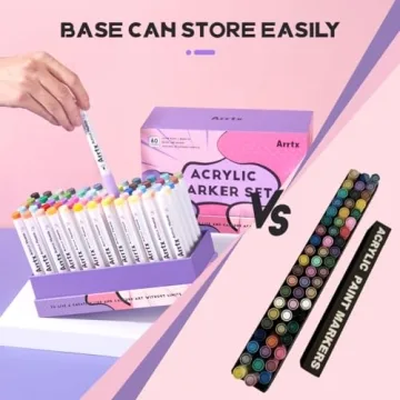 Arrtx 60 Colors Acrylic Paint Markers - Vibrant Art Tools