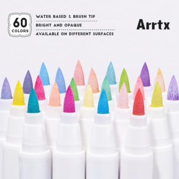 Arrtx 60 Colors Acrylic Paint Markers - Vibrant Art Tools