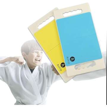 Aship Upgrade Rebreakable Training Board with Handles Martial Arts Target Board Strong Practice Board Easy to Assemble Karate Breaking Board for Adults and Kids, Yellow