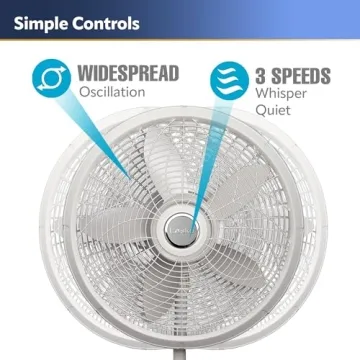 Lasko Oscillating Pedestal Fan with Adjustable Height 3 Speeds