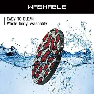 2PCS Bling Car Cup Coaster, Fashion Rhinestone Anti-Slip Shockproof Insert Coaster, Universal Crystal Rhinestone Car Interior Accessories for Women Man… (Red Leopard Print)