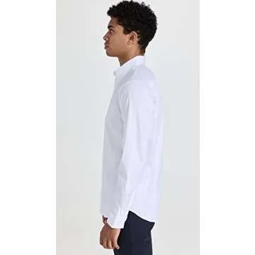 Theory Men's Sylvain Good Cotton Shirt, White, L