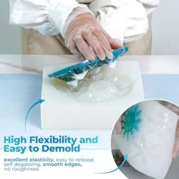 LET'S RESIN Silicone Mold Making Kit Liquid Silicone Rubber 140oz Translucent Clear Mold Making Silicone-Mixing Ratio 1:1-Molding Silicone for Resin Molds,Silicone Molds Maker DIY Manual Making