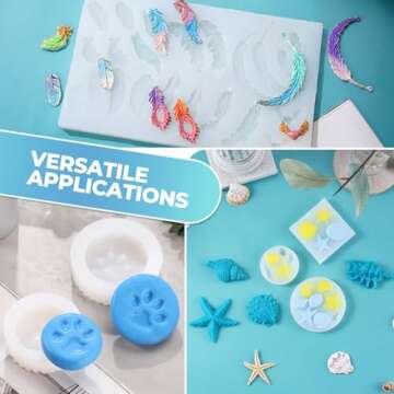 LET'S RESIN Silicone Mold Making Kit Liquid Silicone Rubber 140oz Translucent Clear Mold Making Silicone-Mixing Ratio 1:1-Molding Silicone for Resin Molds,Silicone Molds Maker DIY Manual Making