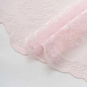 Chic Pink Lace Shower Curtain for Stall Showers 36 x 72