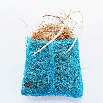 Penn-Plax Bird Life Interactive Toy Purse with Natural Nesting Material (BAVW1) – Colorful & Fun A...