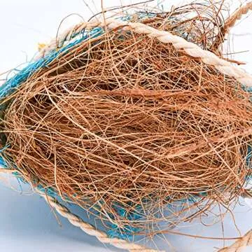 Penn-Plax Bird Life Interactive Toy Purse with Natural Nesting Material (BAVW1) – Colorful & Fun Addition to Any Cage – Safe for All Birds – 5.75” Height