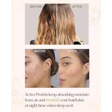 Yanibest Vegan Silk Satin Pillowcase for Hair and Skin, Standard Queen King Pillow with Hidden Zippe...