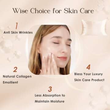 Yanibest Vegan Silk Satin Pillowcase for Hair and Skin, Standard Queen King Pillow with Hidden Zipper, Soft Breathable Smooth Cooling Pillow for Sleeping