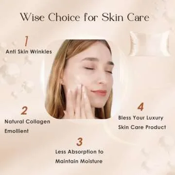 Yanibest Vegan Silk Satin Pillowcase for Hair and Skin, Standard Queen King Pillow with Hidden Zipper, Soft Breathable Smooth Cooling Pillow for Sleeping