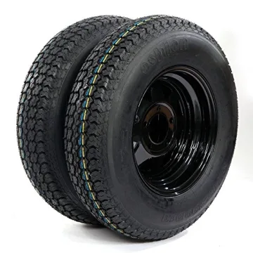 High-Quality 13" Trailer Wheel & Tire Set - ST175/80D13, 5x4.5 Bolt Pattern, Black Spoke