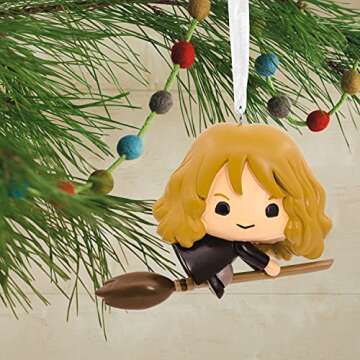 Hallmark Christmas Ornaments, Harry Potter, Hermione on Broomstick Ornament