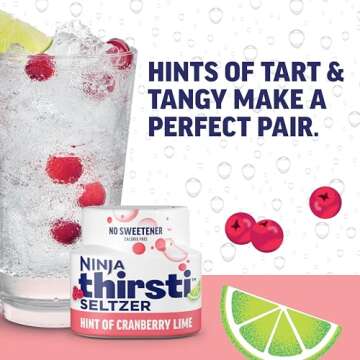 Ninja Thirsti Flavored Water Drops - Zero Calorie Seltzer Variety