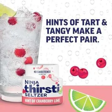 Ninja Thirsti Flavored Water Drops - Zero Calorie Seltzer Variety