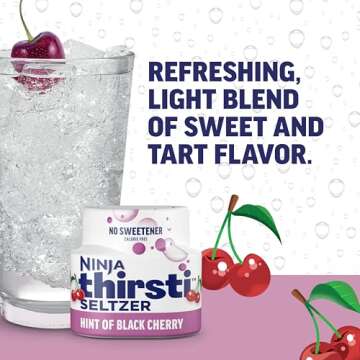 Ninja Thirsti Flavored Water Drops - Zero Calorie Seltzer Variety
