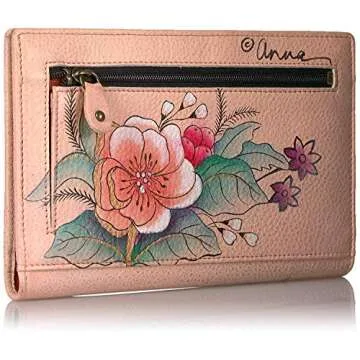 Anna by Anuschka Women's Hand-Painted Vintage Garden Leather Wallet