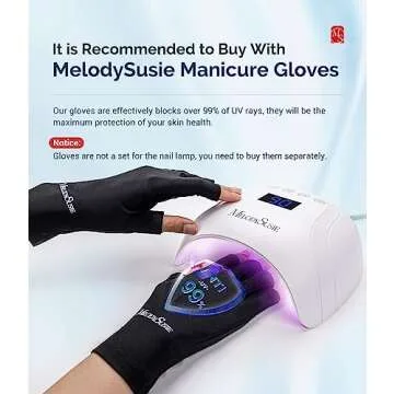 MelodySusie UV LED Nail Lamp, Professional UV Nail Light for All Gel Nails Polish Fast Curing with Automatic Sensor, 4 Timer, LCD Display Gel Polish Nail Dryer Nail Art Tools Manicure Accessories