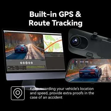 Pelsee P12 Pro 4K Mirror Dash Cam, 12'' Rear View Mirror Camera Smart Driving Assistant w/ADAS and BSD,2160P Front and Rear Camera,Voice Control,Night Vision,Parking Monitoring,32GB Memory Card