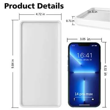 Gurygo 2 Pack 10" Bathroom Tray, Ceramic Vanity Trays for Bathroom, Small Ceramic Trays, Kitchen Soap Tray, Dish Soap Tray for Kitchen Counter (White, 10",Set/2)…