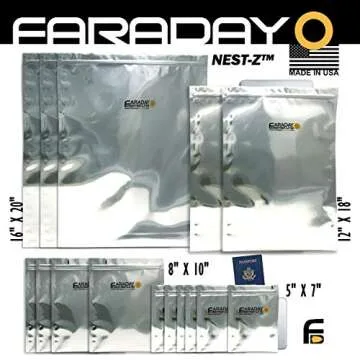 Faraday Defense 15pc Kit NEST-Z Faraday Bag EMP/Solar-Flare Prepper Ultra Thick - Military Grade Design, Superior Shielding Performance, Phones - Radios - Hard Drives - Tablets - Laptops MADE in USA