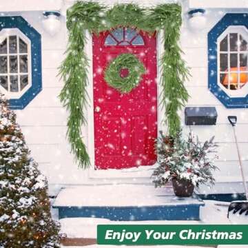 6 Ft (183 Cm) Norfolk Pine Garland - Realistic Faux Pine Christmas Garland for Mantle, Wall, Table, and Holiday Decor, Perfect for Christmas Decorations & Gifts