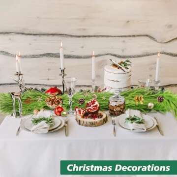 6 Ft (183 Cm) Norfolk Pine Garland - Realistic Faux Pine Christmas Garland for Mantle, Wall, Table, and Holiday Decor, Perfect for Christmas Decorations & Gifts