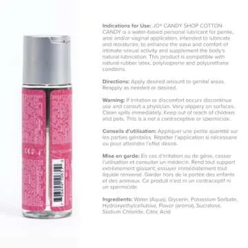 JO H2O Candy Shop Cotton Candy Flavored Lubricant, Water Based Sugar Free Lube for Men, Women and Co...