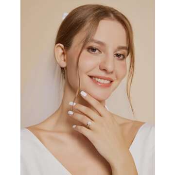 EAMTI 1.5CT 925 Sterling Silver Gold Engagement Rings Round Cut Solitaire Cubic Zirconia CZ Wedding Promise Rings for Her Wedding Bands for Women Size 5