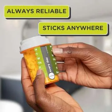 TOOKTAKE Daily Tracking Stickers/3 Pck for Vitamins & Medication in Any Form,Vitamin Organizer,Easy Pill Tracker,Daily Pill Organizer,Medicine Organizer,Weekly Pill Box,7 Day Week, AM/PM,Day & Night