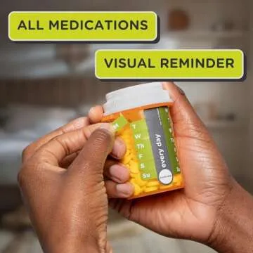 TOOKTAKE Daily Tracking Stickers/3 Pck for Vitamins & Medication in Any Form,Vitamin Organizer,Easy Pill Tracker,Daily Pill Organizer,Medicine Organizer,Weekly Pill Box,7 Day Week, AM/PM,Day & Night