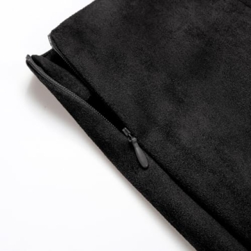 IDEALSANXUN Black Suede Skirt for Women - Fall/Winter Fashion