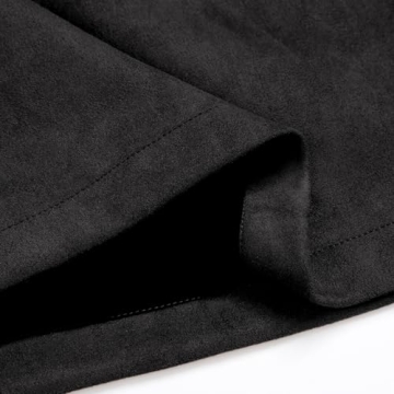 IDEALSANXUN Black Suede Skirt for Women - Fall/Winter Fashion