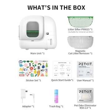 PETKIT PuraMax 2 Automatic Self-Cleaning Cat Litter Box, with Anti-Leakage New Cylinder and Waterpro...