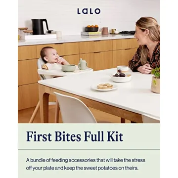 Lalo First Bites Silicone Baby Feeding Set for Self-Feeding