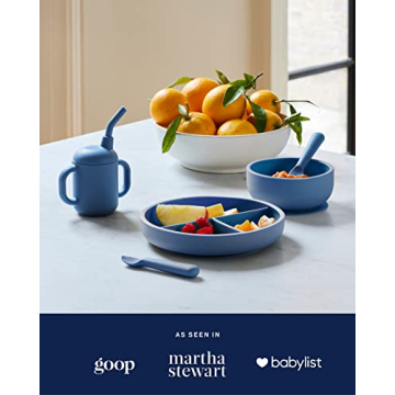 Lalo First Bites Silicone Baby Feeding Set for Self-Feeding