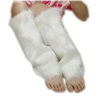 Gupiar Women's Stylish Faux Fur Leg Warmers