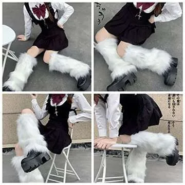 Gupiar Women's Stylish Faux Fur Leg Warmers
