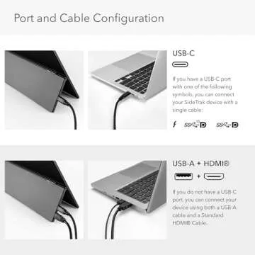 SideTrak Solo Pro 13” Touchscreen Portable Monitor for Laptop | 1080p LED Small Laptop Screen Extender | Kickstand | 10ms Response Time | 60Hz Refresh Rate | USb-C, Mini-HD | 1.6 lbs Travel Monitor