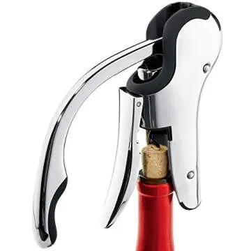 Compact Vertical Corkscrew Wine Opener with Foil Cutter