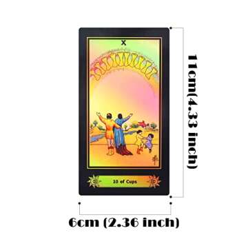 Smoostart 78 Tarot Cards with Guidebook, Holographic Tarot Cards Deck Future Telling Game with Colorful Box
