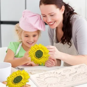 ICOCONG Large Sunflower Mold for Fondant & Crafts